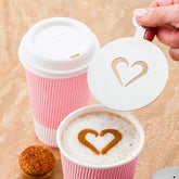 COFFEE STENCIL (85MM) - HEART - Mabrook Hotel Supplies
